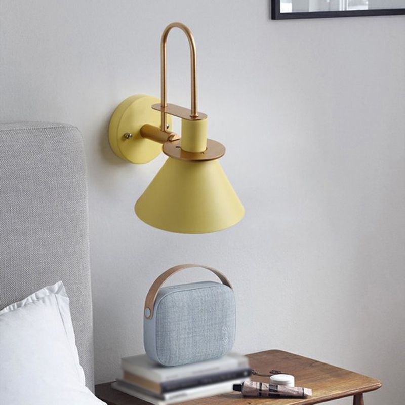 Modern Style Flared Wall Light Sconces Metal 1 Light Wall Lighting Ideas