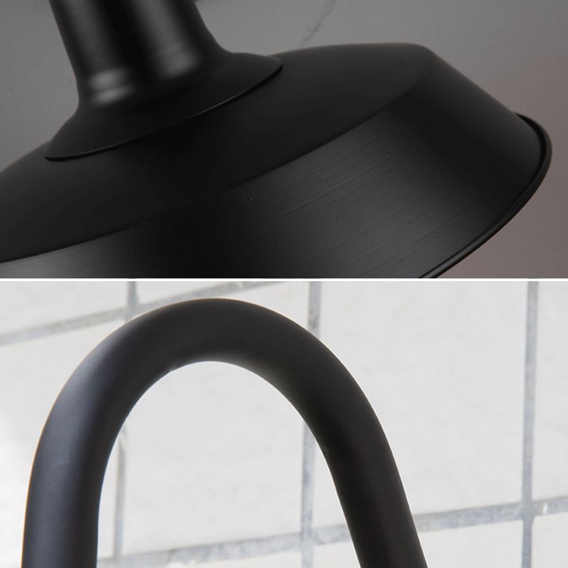 Industrial 1 Light Wall Light Fixture with Metallic Shade for Restaurant