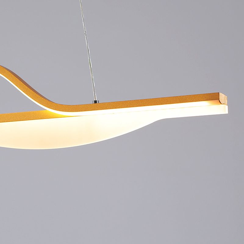 Contemporary LED Ceiling Light Golden/Black Kitchen Island Lighting for Foyer
