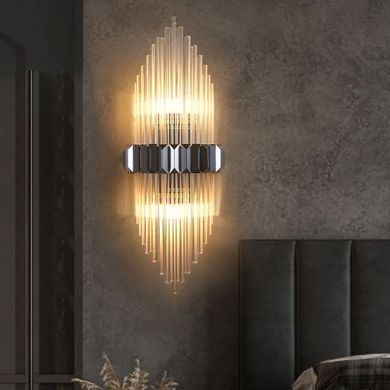 Crystal Geometric Shape Wall Light Modern 2-Lights Wall Light Sconce