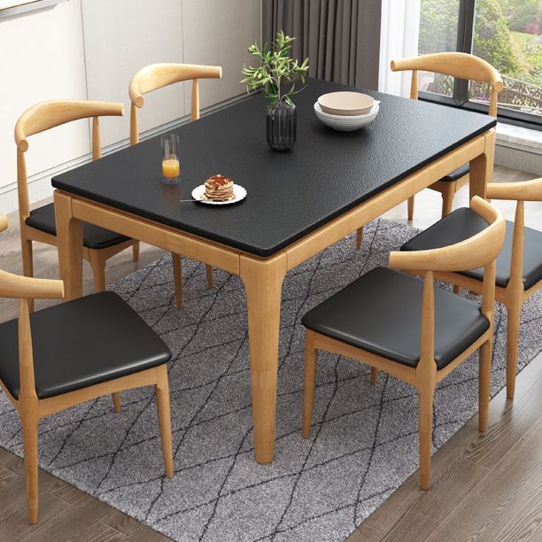 4-foot Stone Furniture Midcentury Style Rectangle Dining Table for Indoor