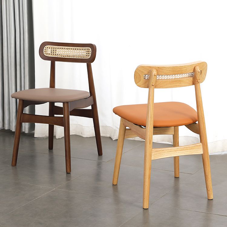 Silla lateral de madera tradicional para comedor, cocina, silla con respaldo abierto