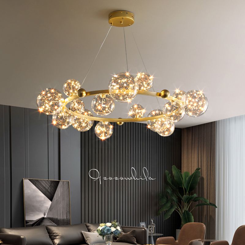 Modern Nordic Simple Style LED Hanging Chandelier Light for Dining Room Living Room Bedroom