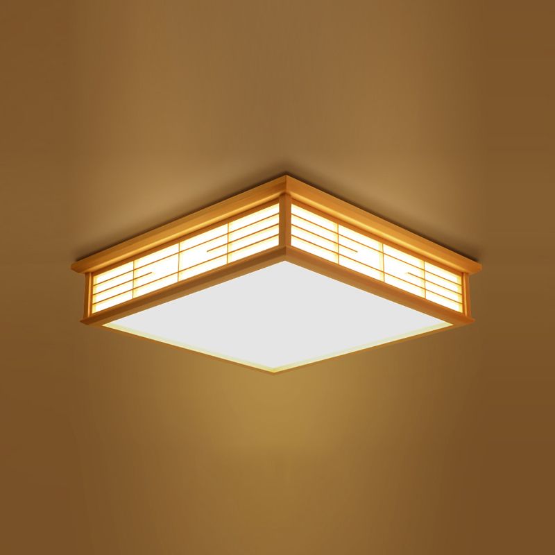 Luminaires de plafond encastrés à LED en bois, luminaire de plafond moderne à montage encastré