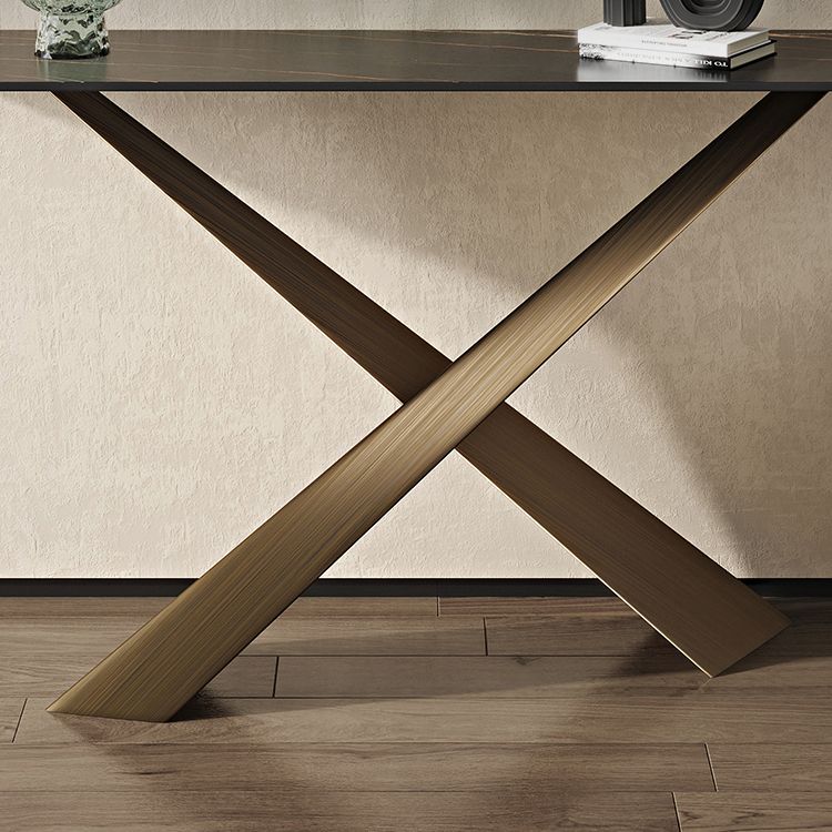 16 inch Wide Modern Console Table Rectangle Stone Sofa Console Table