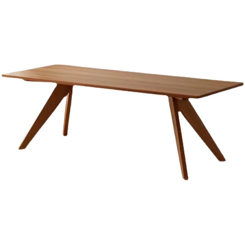 Modern Natural Rectangle Dining Room Table Pine Solid Wood Dinette Table
