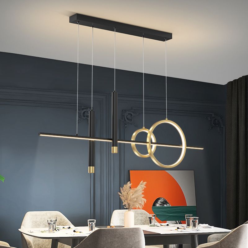 2 Spotlights Nuovi pendenti per isole moderni Lampada Lineare LED LED per sala da pranzo