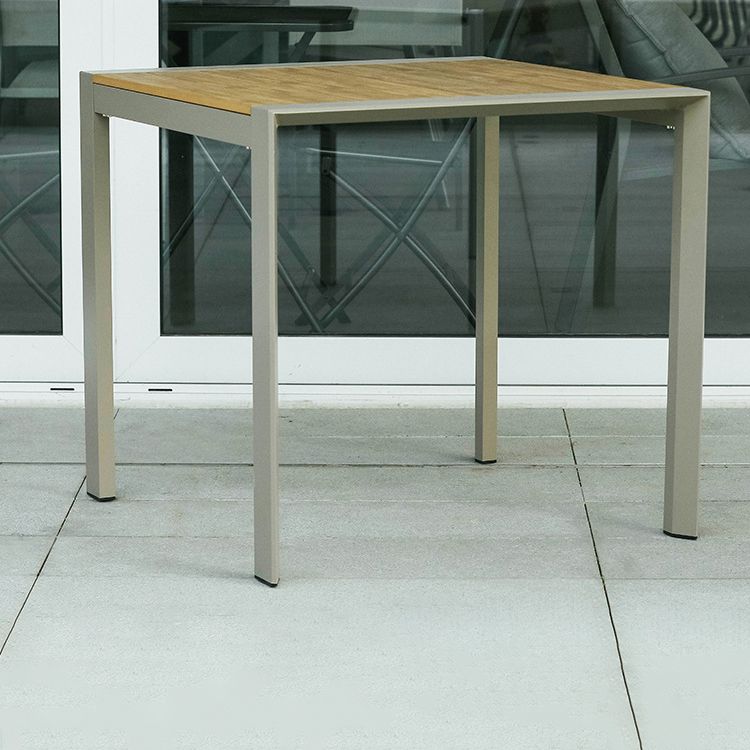 Modern 1/2/3/5/7 Pieces Metal Dining Set Wood Dining Table Set for Outdoor