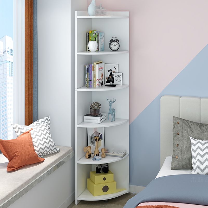 Closed Wooden Bookshelf Modern Minimalist Home Living Room Corner Bookcase