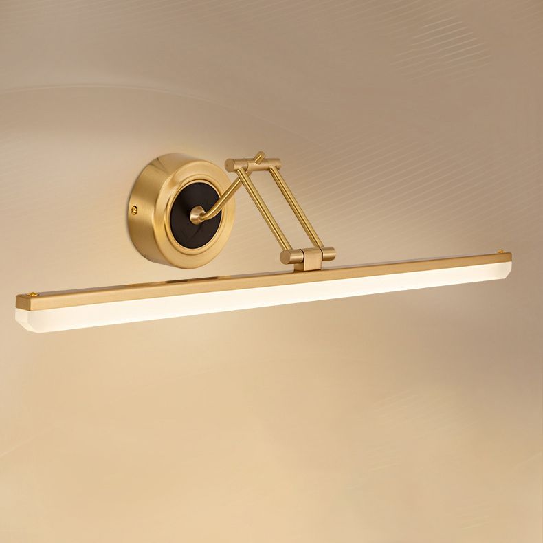 Linear Shape Wall Lighting Modern Style Metal 1-Light Sconce Lamp for Shower Room