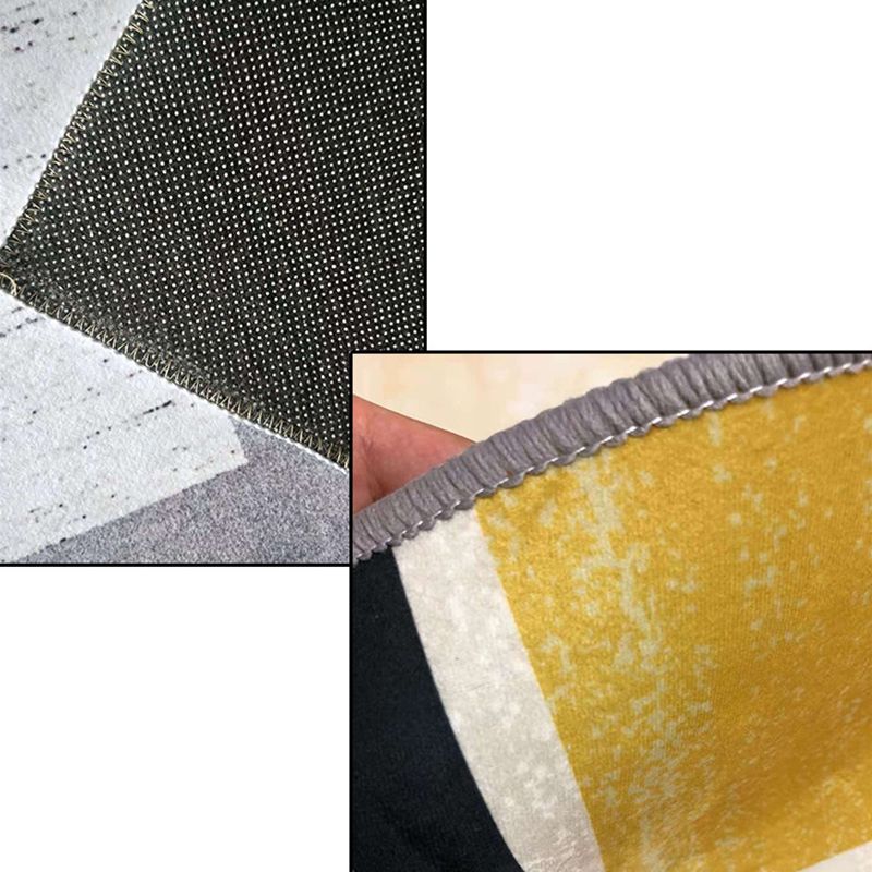 Alfombra de poliéster vintage de beige alfombra gráfica de interiores