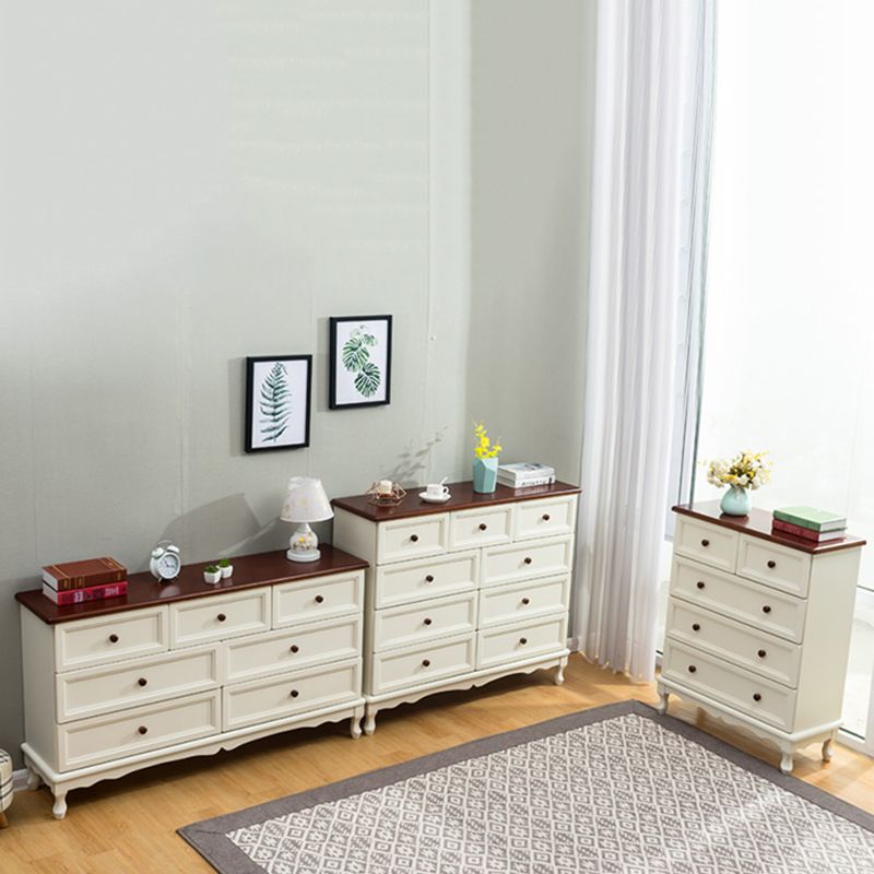 Nautical Solid Wood Storage Chest Bedroom Chest with Drawers