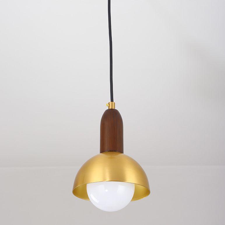 Post-modern Drop Pendant Light Simple Style Bowl Shape Metal Hanging Light Fixture
