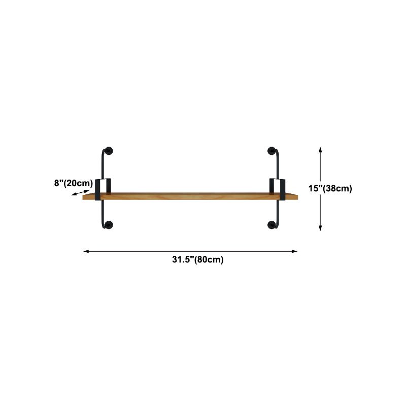 7.87"W Bookshelf Wall Mounted Industrial Style Bookcase for Home Study Room