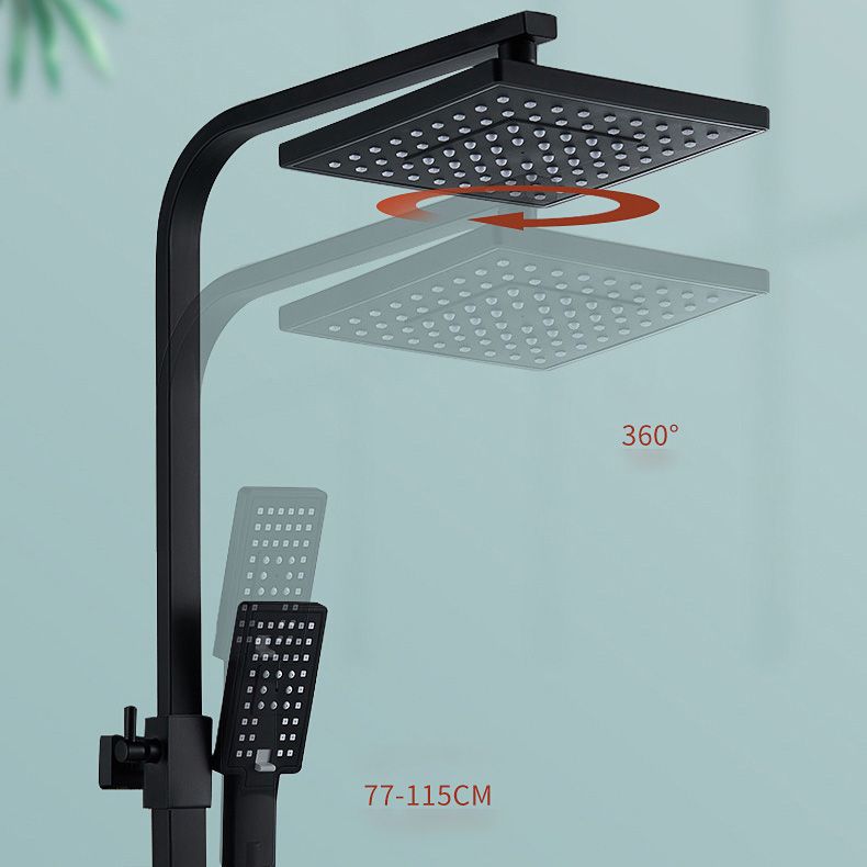 Adjustable Spray Pattern Shower Combo Metal Shower Faucet Arm Shower Head with Slide Bar