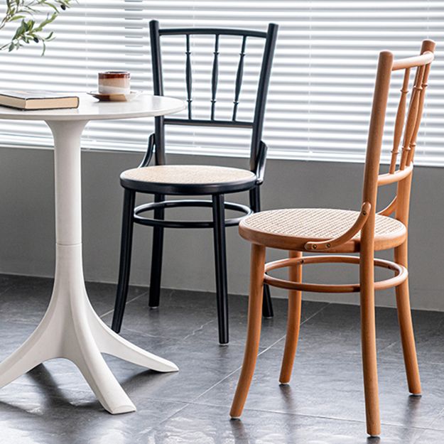 Silla tradicional de comedor sillas sin brazos con patas de madera para cocina