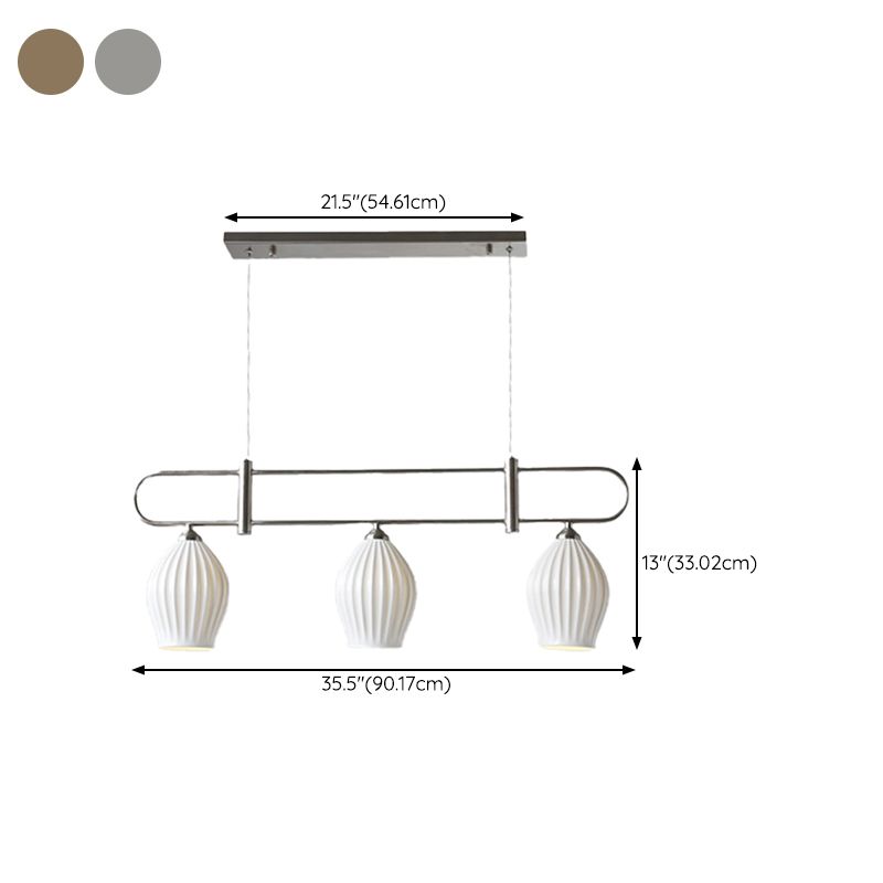 Ceramic Geometric Island Lighting Modern Pendant Light for Dining Room