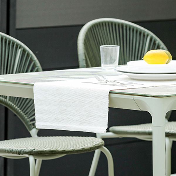 Modern Style Dining Set Glass Rectangular 1/2/3/5/7 Pieces Dining Set