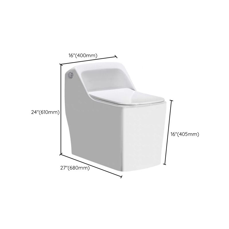 Modern Siphon Jet Toilet Bowl Floor Mount Flush Toilet with Toilet Seat