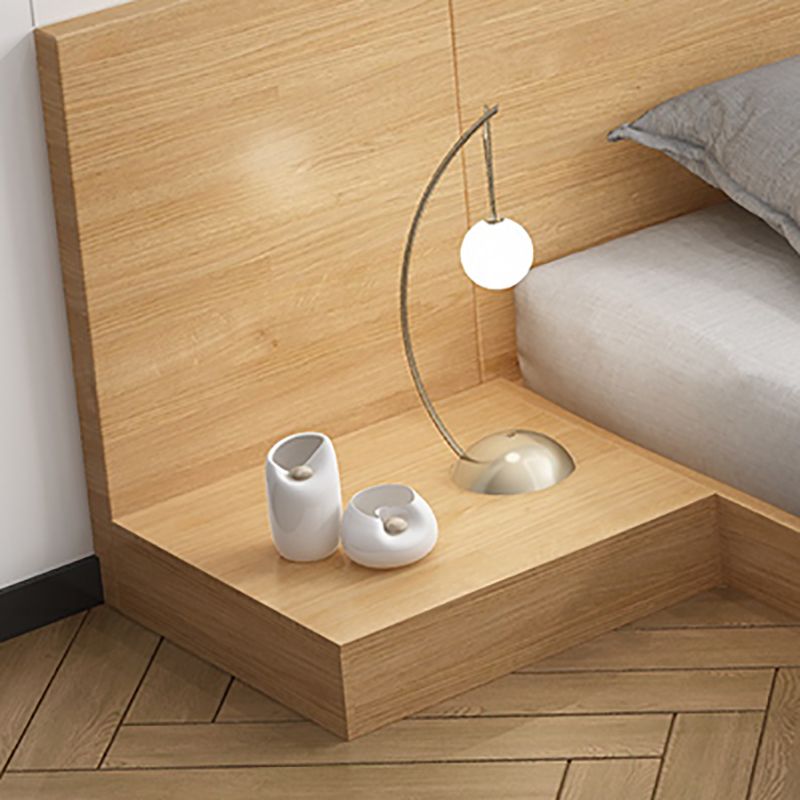 Solid Wood Platform Bed Mid-Century Modern Platform Bed Frame Mattress Included