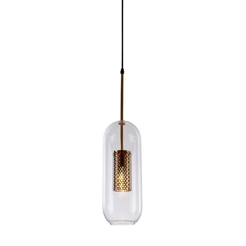 Contemporary Hanging Light Glass Shade Pendant Lighting Fixture for Sitting Room