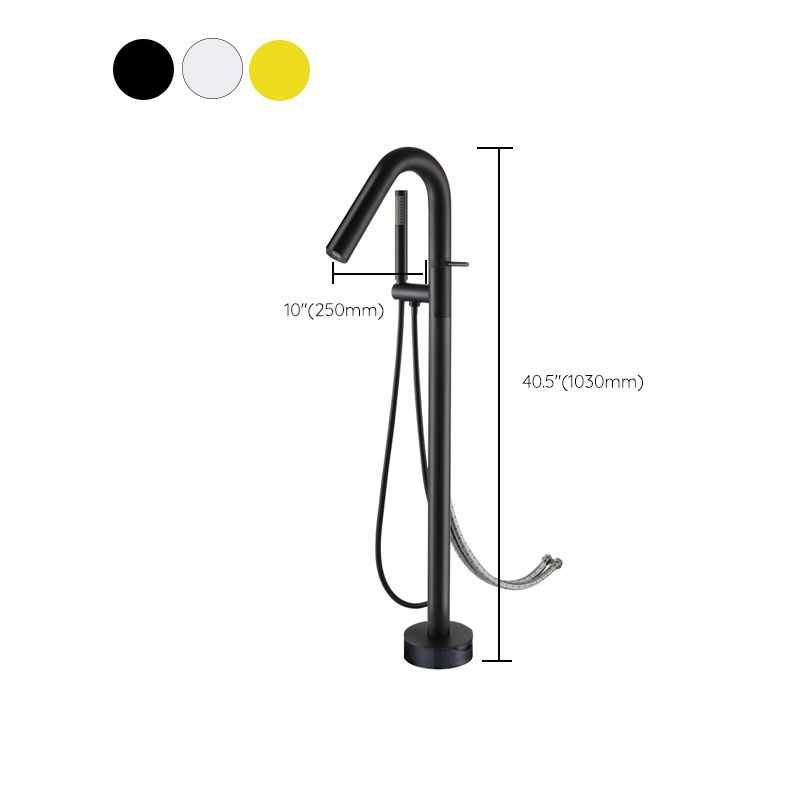 Floor Standing Faucet Bathroom Handheld Shower Head Bathtub Faucet