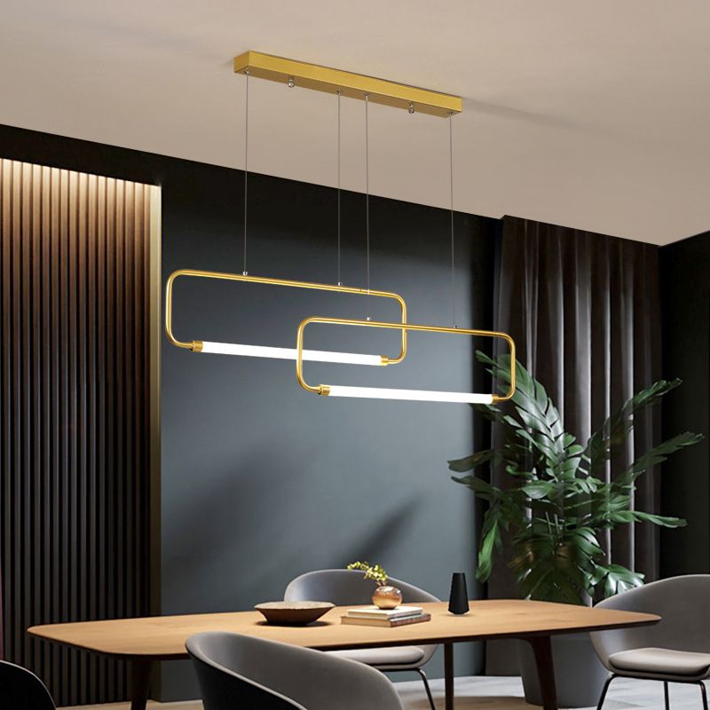 Sala da pranzo geometrica Luce sospesa a led Luce al soffitto dell'isola minimalista