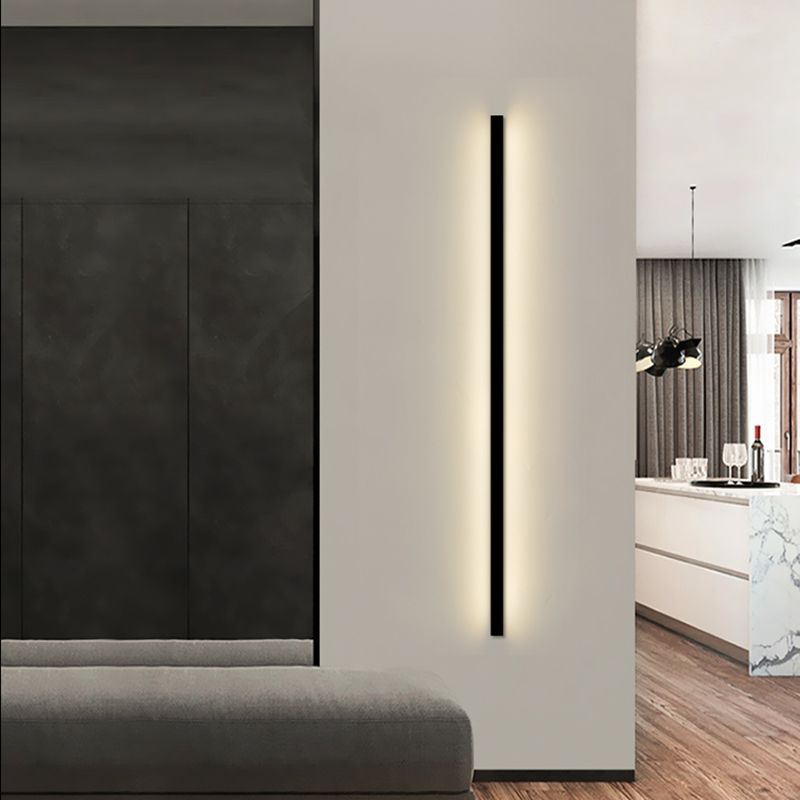 Ein leicht linear linearer Metallwand Licht moderne Wandmontageleuchte in Schwarz