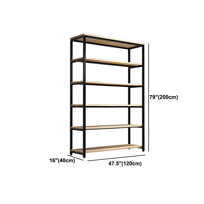 Metal Etagere Bookcase Industrial Open Back Book Shelf with Shelves for Office and Home