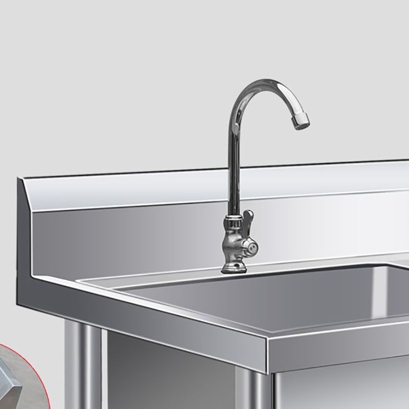 Stainless Steel Kitchen Sink Freestanding Kitchen Sink with Faucet Included
