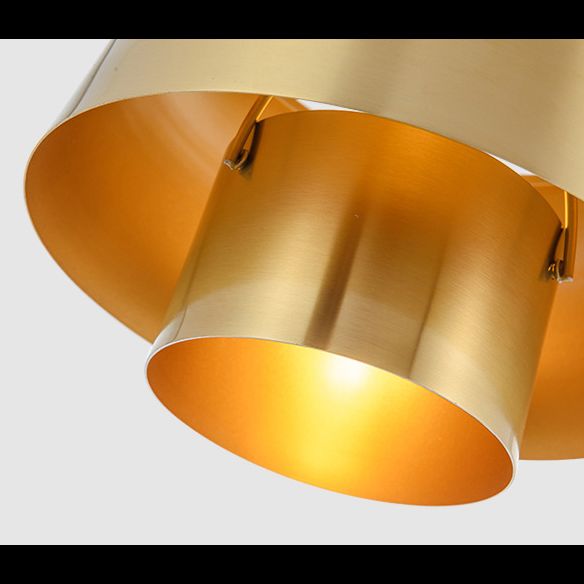 Post-Modern Flying Saucer Shape Pendant Light Metal 1 Light Suspension Light for Living Room