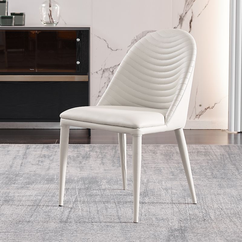 Glam Style Side Chair Leather Dining Side Chair for Dining Room