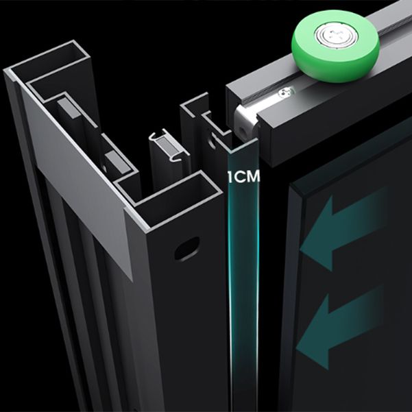 Bypass Shower Bath Door Full Frame Tempered Glass Shower Door