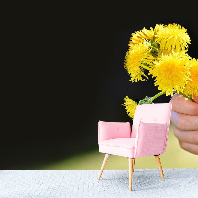 Customized Beautiful Bouquet Mural Horizontal Photography for Sleeping Room Decoration