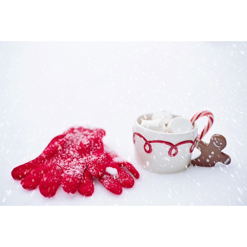 Modern Mural Dessert with Marshmallow Pattern Wall Covering Environment Friendly for Dessert Shop