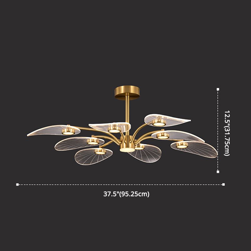 Luce semifulò a filo foglia moderna semplicità a fiuto con soffitto a soffitto per camera da letto