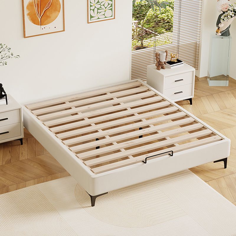 Scandinavian 11.02 " Tall Wooden Frame Platform Bed for Bedroom