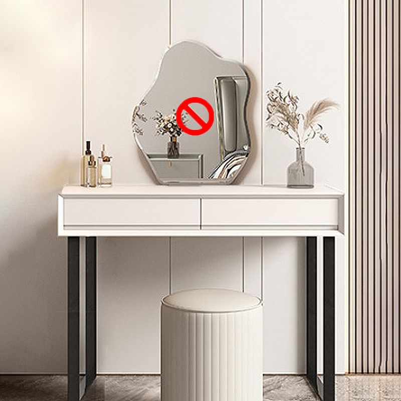Modern Grey/Beige Vanity Tables Wood and Metal Vanity Makeup Table Set