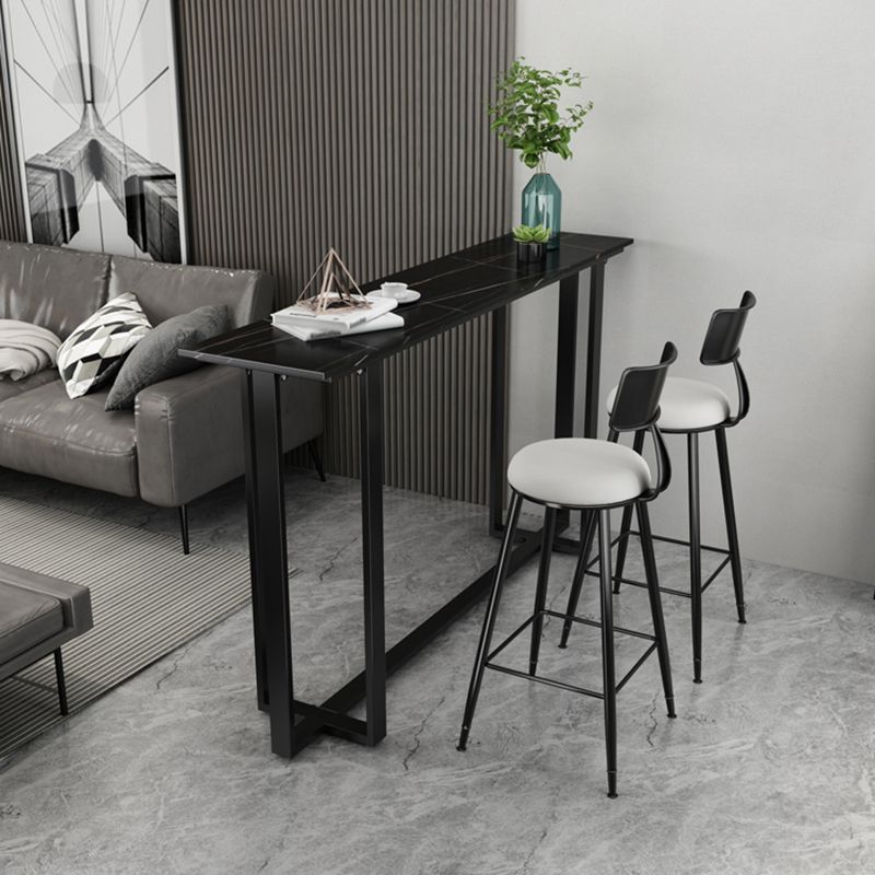 Industrial Rectangle Bar Table Set 1/3 Pcs Metal Frame Bar Table and Stools