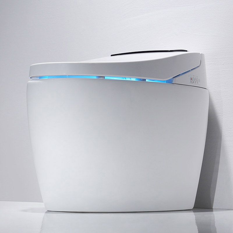 Modern All-In-One Toilet White Flush Toilet with Seat for Bathroom