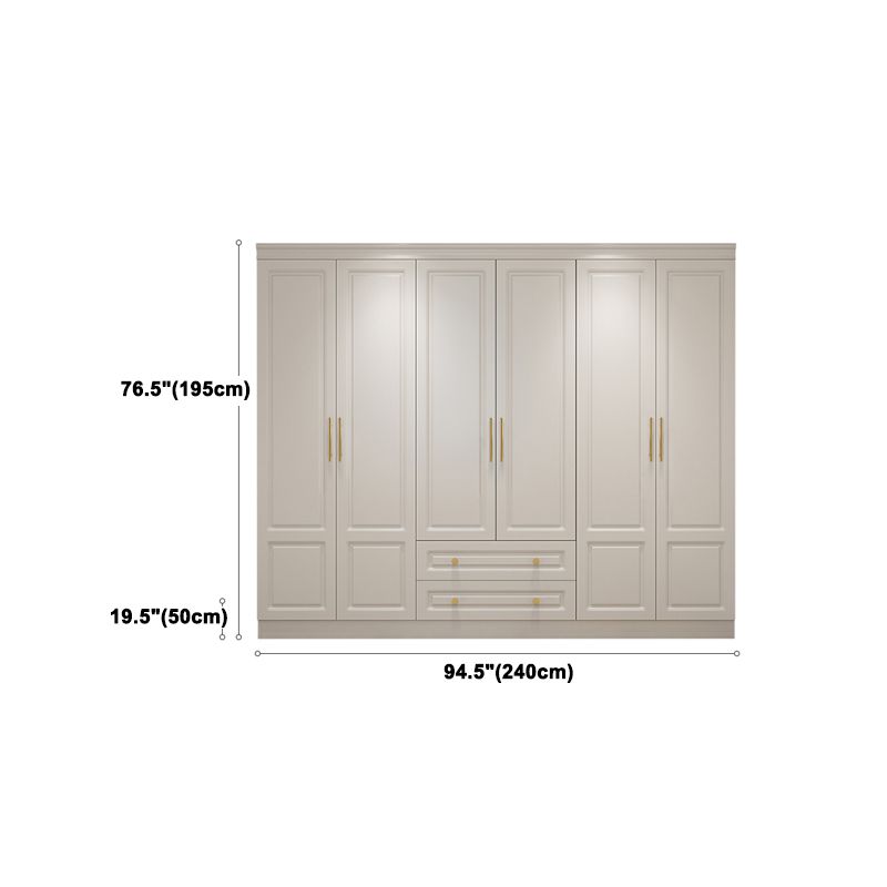 Contemporary Wooden Wardrobe Soft Close Drawer Wardrobe Closet for Bedroom
