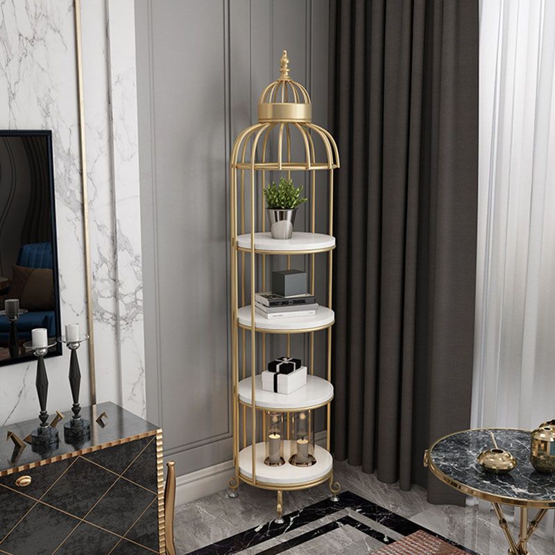 Glam vertikale Standard -Buchhandel Eisenrahmen Hersteller Holzregal -Bücherregal