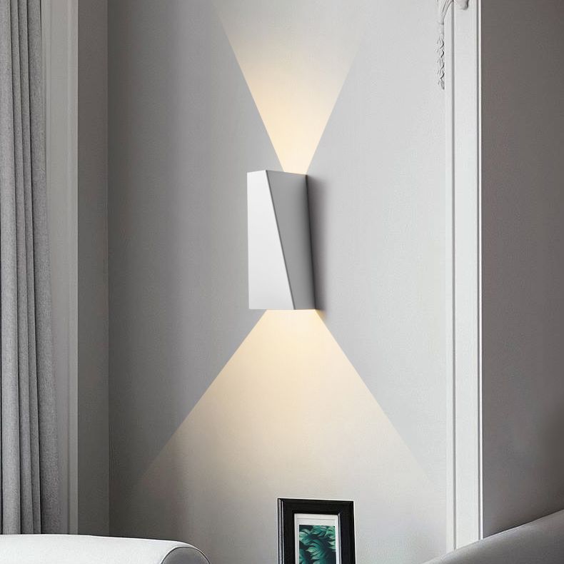 Aluminium minimalisme wandlamp armatuur 1-licht LED SCONCE Licht voor slaapkamer