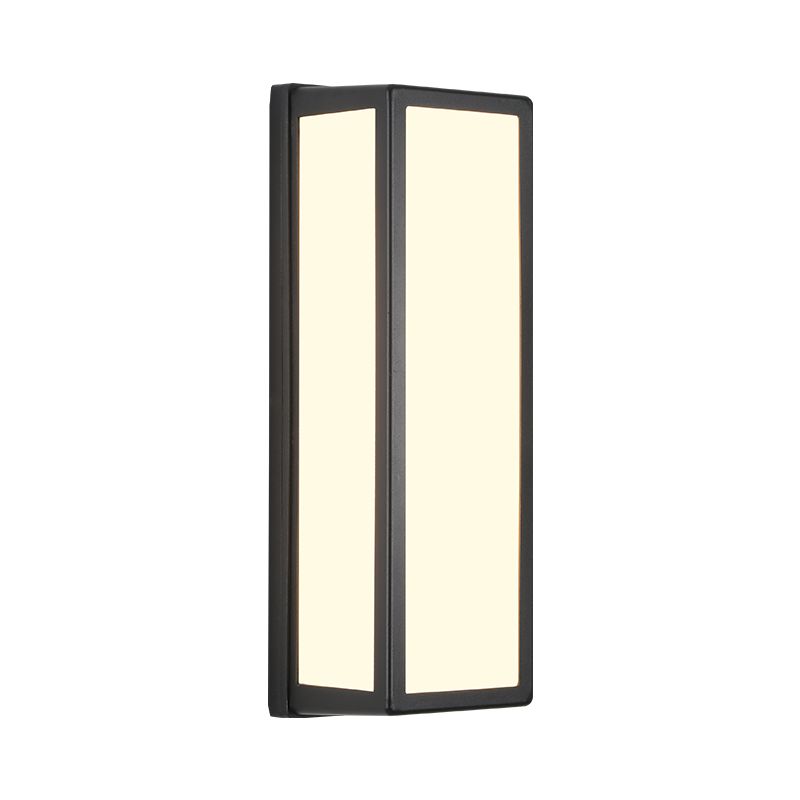 Moderner Stil rechteckiger Wandlampe Leuchte Metall 1 Lichtwandmontierte Beleuchtung in Schwarz