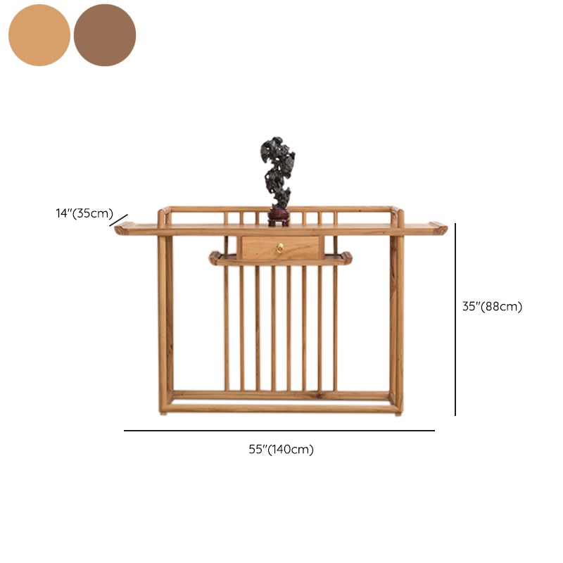 34.65" Tall Console Table Glam 1-drawer Solid Wood Console Accent Table