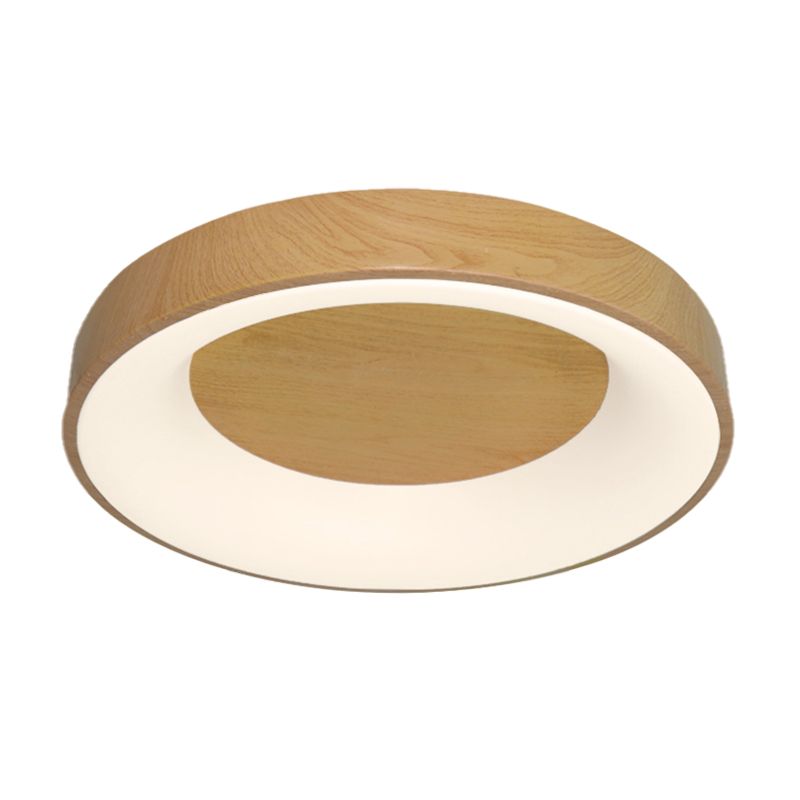 Metal Round Shape Flush Mount Light Modern 1 Light Flush Mount Lighting Fixtures in Brown