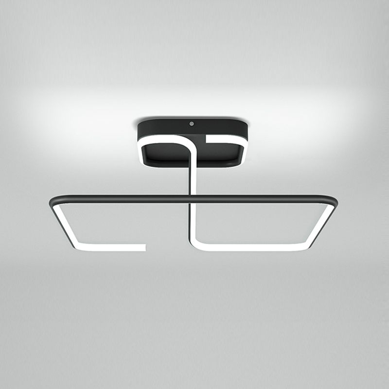 Squared Ceiling Mounted Fixture Modern Style LED Aluminum Ceiling Lighting
