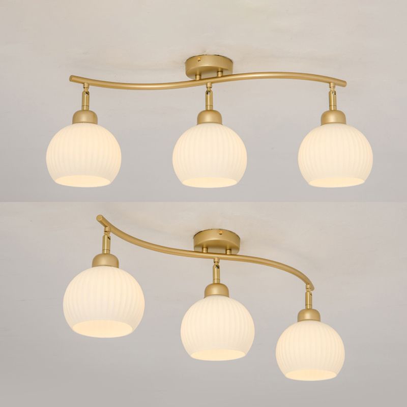Modern Simple Iron Ceiling Light Ball Shape Ceiling Lamp for Bedroom
