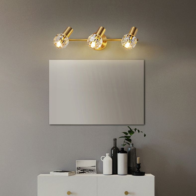 Globe Crystal Mur Murd Lights Modern Mur Mall Éclairage pour la salle de bain