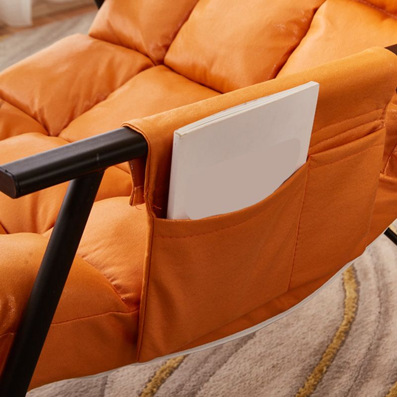 Contemporary Cushions Rocker Chair Metal Frame Spindle Rocker Chair for Living Room